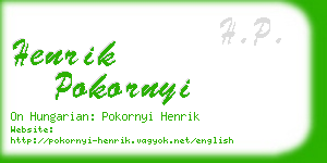 henrik pokornyi business card